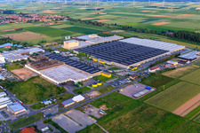 Vue aérienne de Zone industrielle Interpark vue du nord-ouest à le quartier Offenbach in Offenbach an der Queich dans le département Rhénanie-Palatinat, Allemagne