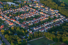 Vue aérienne de La colonie de Gartenstadt vue du nord-ouest à Kandel dans le département Rhénanie-Palatinat, Allemagne