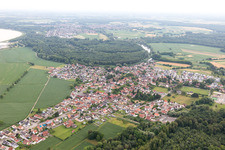 Vue aérienne de Dalhunden dans le département Bas Rhin, France