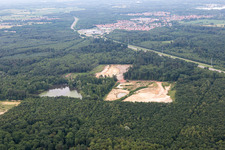 Vue aérienne de Extraction d'argile à Kesseldorf dans le département Bas Rhin, France