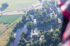 Vue aérienne de Odensjö dans le département Kronoberg, Suède