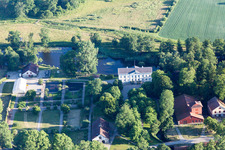 Vue oblique de Odensjö dans le département Kronoberg, Suède
