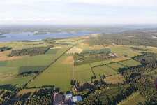 Vue aérienne de Grimslöv dans le département Kronobergs län, Suède