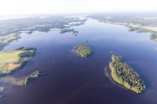 Vue d'oiseau de Skäggalösa dans le département Kronoberg, Suède