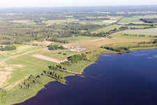 Vue aérienne de Hunna dans le département Kronoberg, Suède