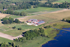 Vue aérienne de Hunna dans le département Kronoberg, Suède