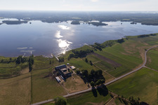 Image drone de Hunna dans le département Kronoberg, Suède