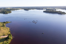 Vue d'oiseau de Skatelöv dans le département Kronoberg, Suède