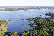 Vue aérienne de Vrankunge dans le département Kronoberg, Suède