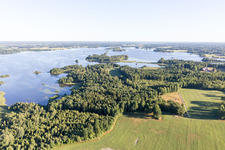 Vue aérienne de Vrankunge dans le département Kronoberg, Suède
