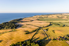 Vue aérienne de Stege dans le département Sjaelland, Danemark