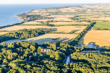 Image drone de Stege dans le département Sjaelland, Danemark