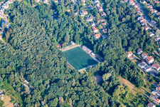 Vue aérienne de SV 1930 Rouge-Blanc à le quartier Seebach in Bad Dürkheim dans le département Rhénanie-Palatinat, Allemagne
