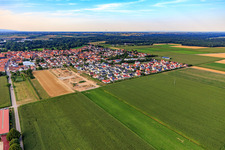 Vue aérienne de Développement de la nouvelle zone de développement Fichtenweg à Steinweiler dans le département Rhénanie-Palatinat, Allemagne