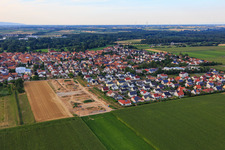 Vue aérienne de Développement de la nouvelle zone de développement Fichtenweg à Steinweiler dans le département Rhénanie-Palatinat, Allemagne
