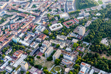Vue aérienne de TROUSSE à le quartier Innenstadt-Ost in Karlsruhe dans le département Bade-Wurtemberg, Allemagne