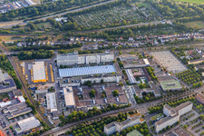 Vue aérienne de Siemens à le quartier Knielingen in Karlsruhe dans le département Bade-Wurtemberg, Allemagne