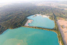 Vue aérienne de Gravière à Malsch dans le département Bade-Wurtemberg, Allemagne