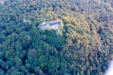 Photographie aérienne de Ruines de Lindelbrunn à Vorderweidenthal dans le département Rhénanie-Palatinat, Allemagne