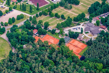 Vue aérienne de Club de tennis Rülzheim à Rülzheim dans le département Rhénanie-Palatinat, Allemagne