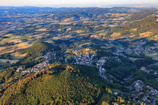 Vue oblique de Reichelsheim dans le département Hesse, Allemagne