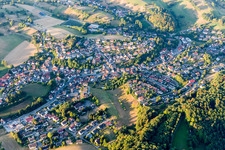 Quartier Kirschhausen in Heppenheim dans le département Hesse, Allemagne d'en haut