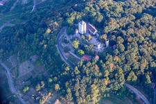 Vue aérienne de Starkenburg à Heppenheim dans le département Hesse, Allemagne