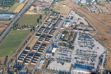 Vue aérienne de Caserne militaire américaine Caserne Coleman à le quartier Sandhofen in Mannheim dans le département Bade-Wurtemberg, Allemagne