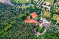 Club de tennis Rülzheim à Rülzheim dans le département Rhénanie-Palatinat, Allemagne hors des airs