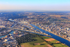 Quartier BASF in Ludwigshafen am Rhein dans le département Rhénanie-Palatinat, Allemagne vu d'un drone