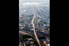 Hochstrasse à le quartier Mitte in Ludwigshafen am Rhein dans le département Rhénanie-Palatinat, Allemagne d'en haut