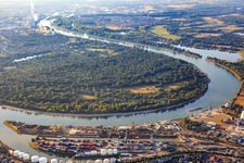 Kaiserwörthhafen à le quartier Mundenheim in Ludwigshafen am Rhein dans le département Rhénanie-Palatinat, Allemagne hors des airs