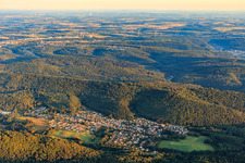 Vue aérienne de Ruppertsweiler dans le département Rhénanie-Palatinat, Allemagne