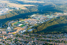Vue aérienne de Husterhöhe, ancienne caserne militaire américaine de la Bundeswehr à Pirmasens dans le département Rhénanie-Palatinat, Allemagne