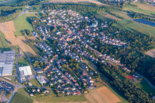 Vue aérienne de Petersberg dans le département Rhénanie-Palatinat, Allemagne
