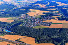 Vue aérienne de Vue du sud-est à le quartier Morlautern in Kaiserslautern dans le département Rhénanie-Palatinat, Allemagne