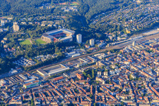 Vue aérienne de Stade Fritz Walter à Kaiserslautern dans le département Rhénanie-Palatinat, Allemagne