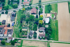 Vue aérienne de Entreprise de pépinière/jardin Konrad à le quartier Hayna in Herxheim bei Landau dans le département Rhénanie-Palatinat, Allemagne