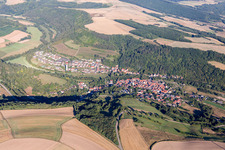 Vue aérienne de Odenbach dans le département Rhénanie-Palatinat, Allemagne