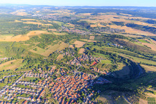 Vue aérienne de Glansschleife à le quartier Odernheim in Odernheim am Glan dans le département Rhénanie-Palatinat, Allemagne
