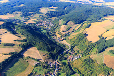 Vue aérienne de Mannweiler-Cölln dans le département Rhénanie-Palatinat, Allemagne