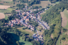 Vue oblique de Mannweiler-Cölln dans le département Rhénanie-Palatinat, Allemagne