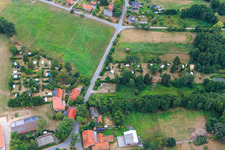Vue aérienne de Camping Heidehof Radenbeck à le quartier Radenbeck in Thomasburg dans le département Basse-Saxe, Allemagne