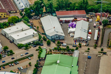 Vue aérienne de Zone commerciale Horstring à le quartier Minderslachen in Kandel dans le département Rhénanie-Palatinat, Allemagne