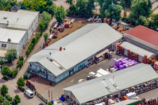 Vue oblique de Zone commerciale Horstring à le quartier Minderslachen in Kandel dans le département Rhénanie-Palatinat, Allemagne