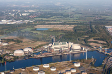 Vue aérienne de Port à Hamburg dans le département Hambourg, Allemagne