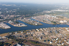 Vue aérienne de Port à Hamburg dans le département Hambourg, Allemagne