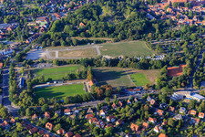 Vue aérienne de Sülzwiese à Lüneburg dans le département Basse-Saxe, Allemagne