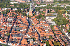 Vue aérienne de Église Saint-Jean à Lüneburg dans le département Basse-Saxe, Allemagne