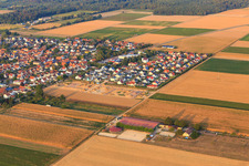 Vue aérienne de Agrandissement de la nouvelle zone de développement Brotäcker à Steinweiler dans le département Rhénanie-Palatinat, Allemagne